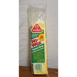 O Cedar No Wax Power Strip Sponge Mop Refill For No-Wax Floors 1990 NOS Yellow